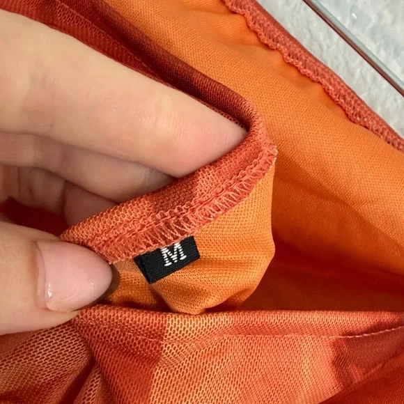 Orange floral tie dye strapless maxi dress - Picture 7 of 7